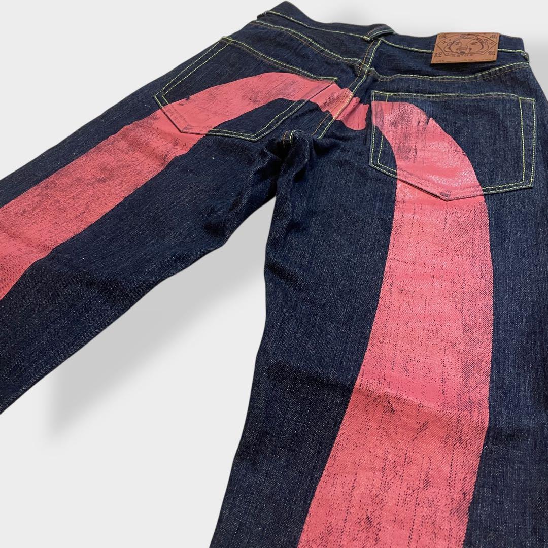 00’s《EVISU》ビックカモメ　デカカモメ　ピンク　濃紺　大黒　希少　美品