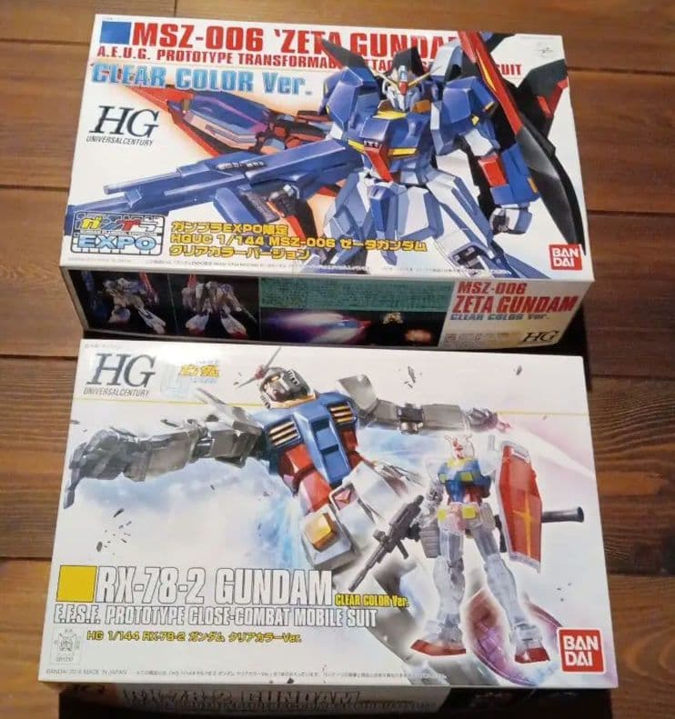 未組立】1/144 HGUC ガンダム＆zガンダム クリアカラーセット