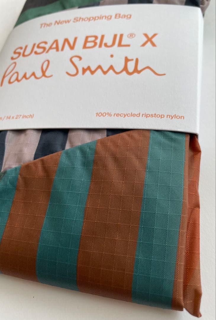 ポールスミス Susan Bijl エコバッグ Lサイズ スーザンベル ネイビー