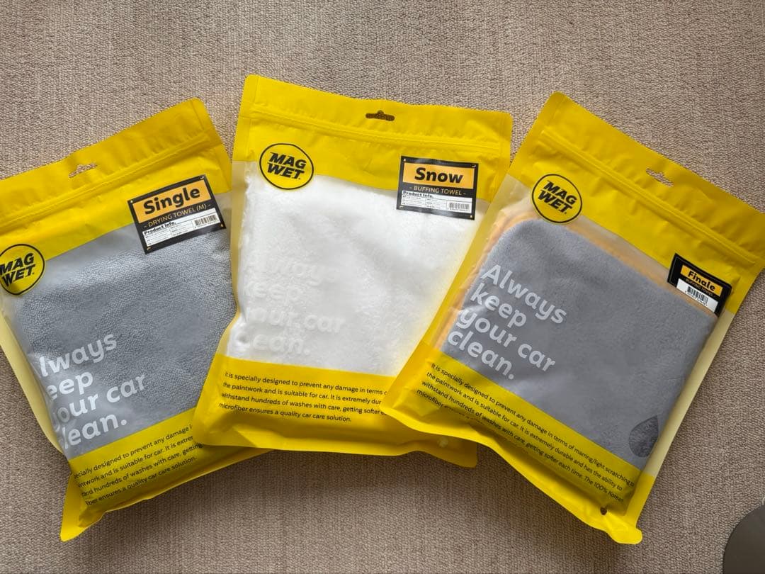 MUSEMAZING カルナバワックス MAGWET 洗車用タオル 3枚セット - メルカリ