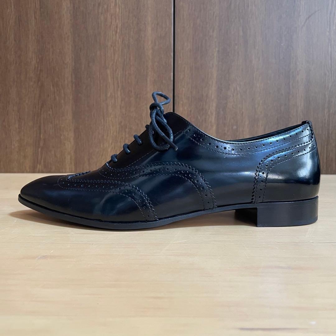 美品✨定価9万　セルジオロッシ　レースアップフラットシューズ　22.5cm