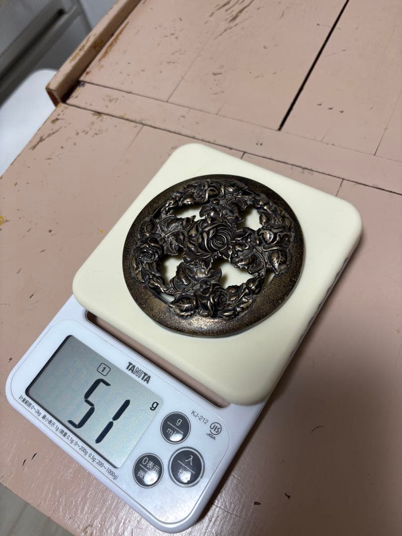 英国アンティーク1920年頃 純銀透かし彫り蓋ガラスポプリジャー 大型サイズ