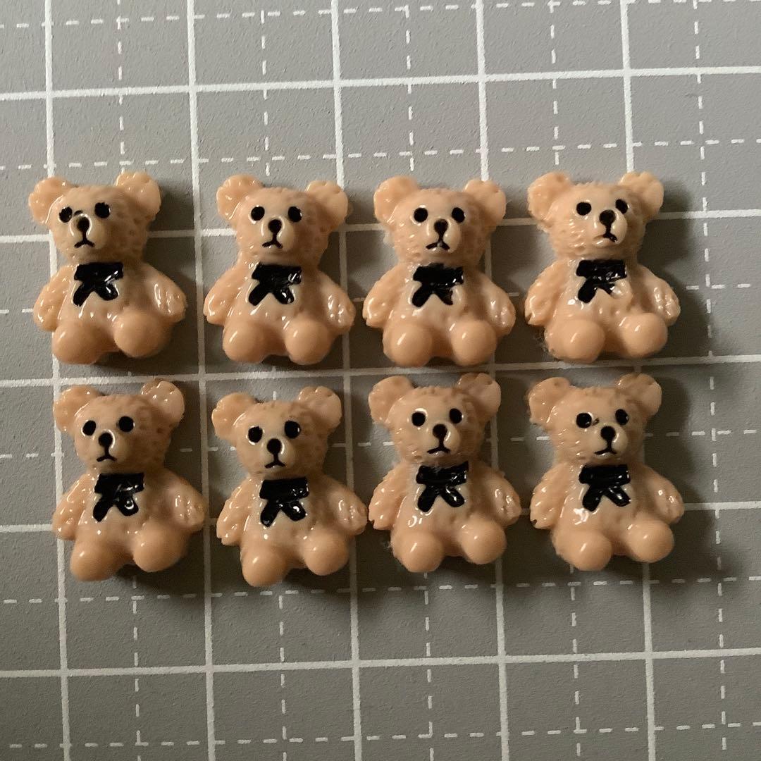 ☆ネイルパーツ・テディベアくまちゃん8個セット - メルカリ