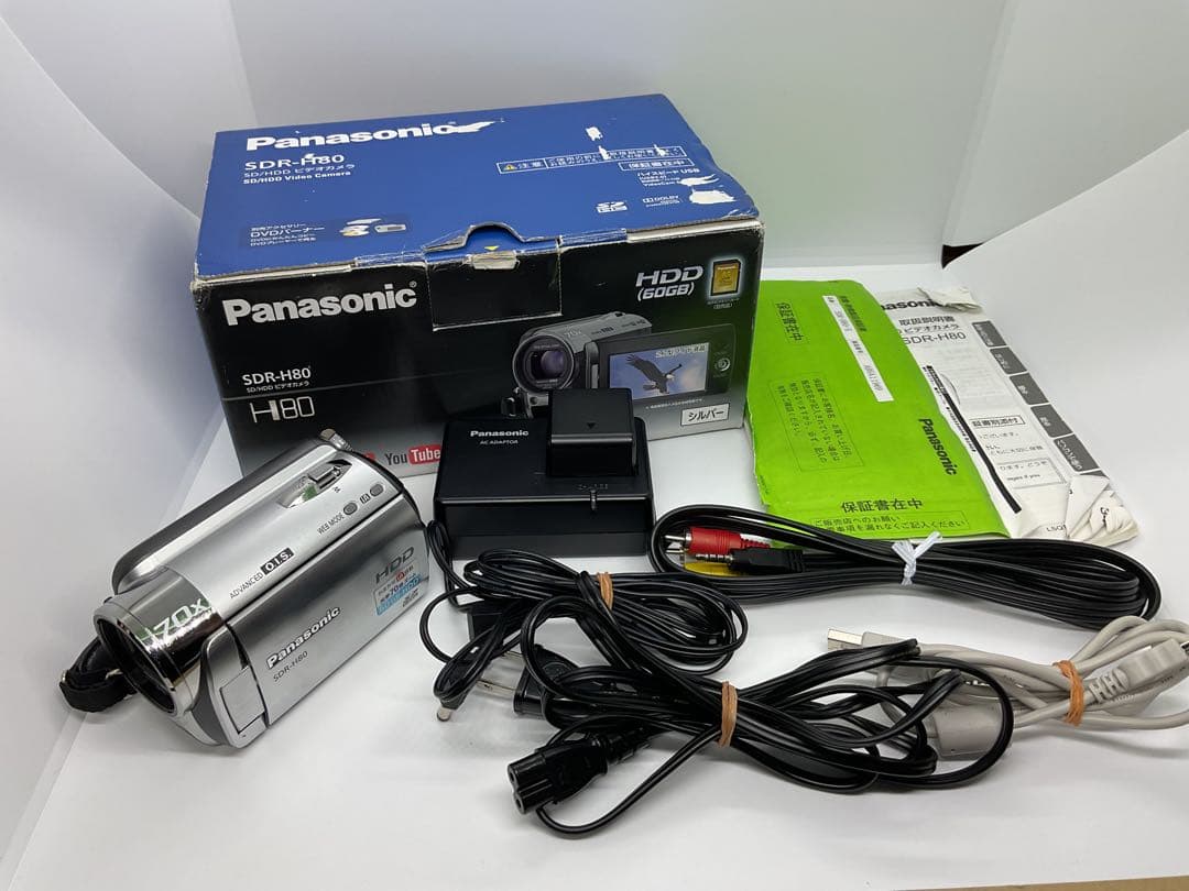 動作品】Panasonic SDR-H80 60GB HDD ビデオカメラ - メルカリ