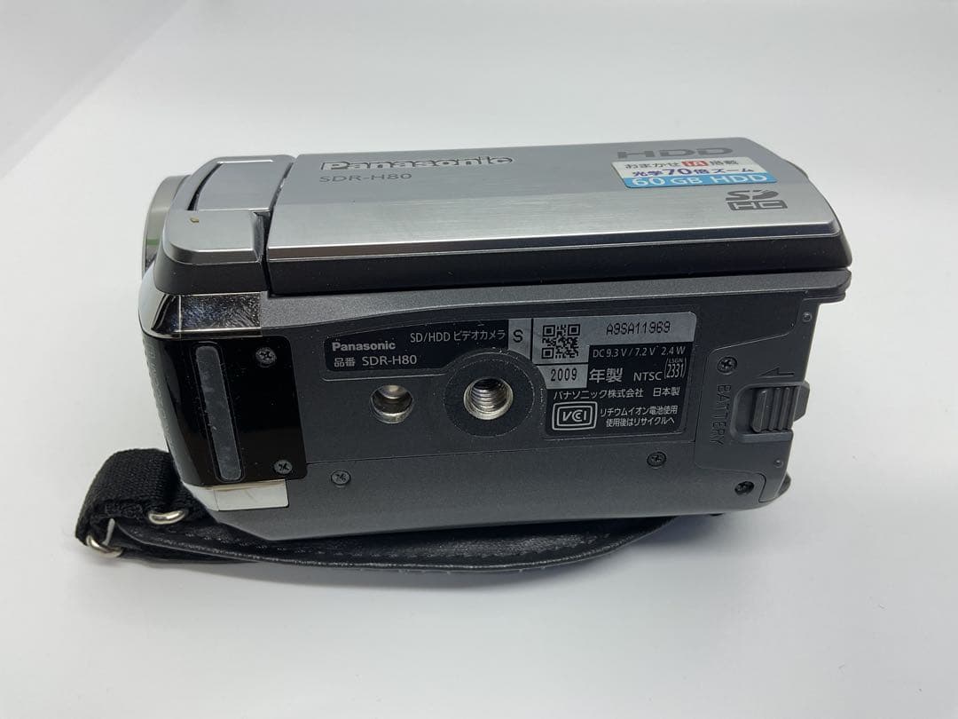 動作品】Panasonic SDR-H80 60GB HDD ビデオカメラ - メルカリ