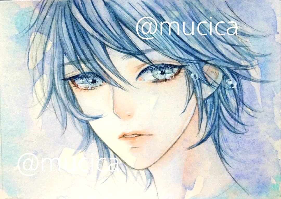 専用　手描きイラスト《Don't cry》絵画　オリジナル　水彩画