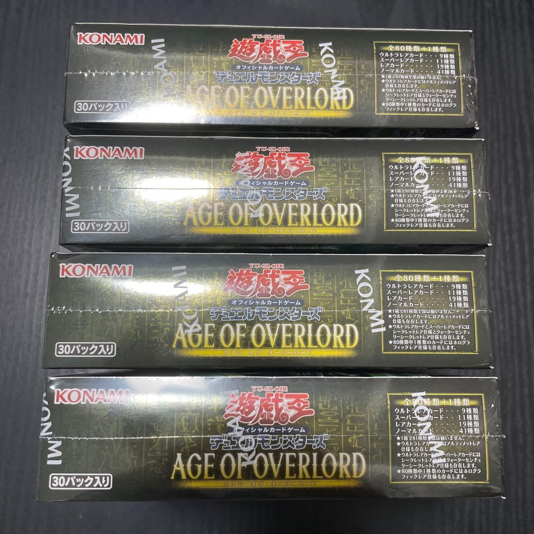 遊戯王AGE OF OVERLORD 4BOX シュリンク付き