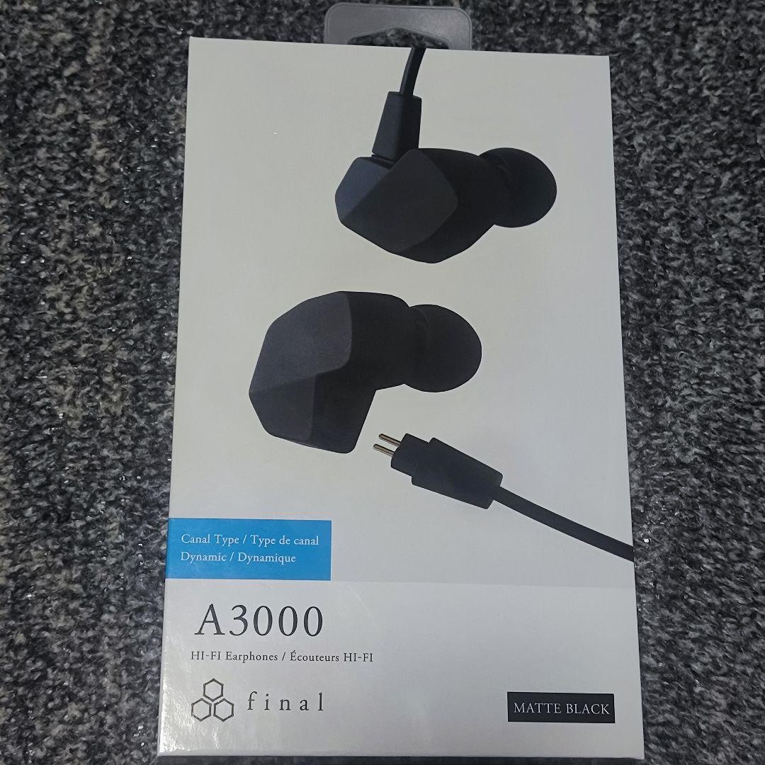final A3000　リケーブル 対応 イヤホン　有線イヤホン final（ファイナル） final A3000 有線イヤホン カナル型 耳掛け型