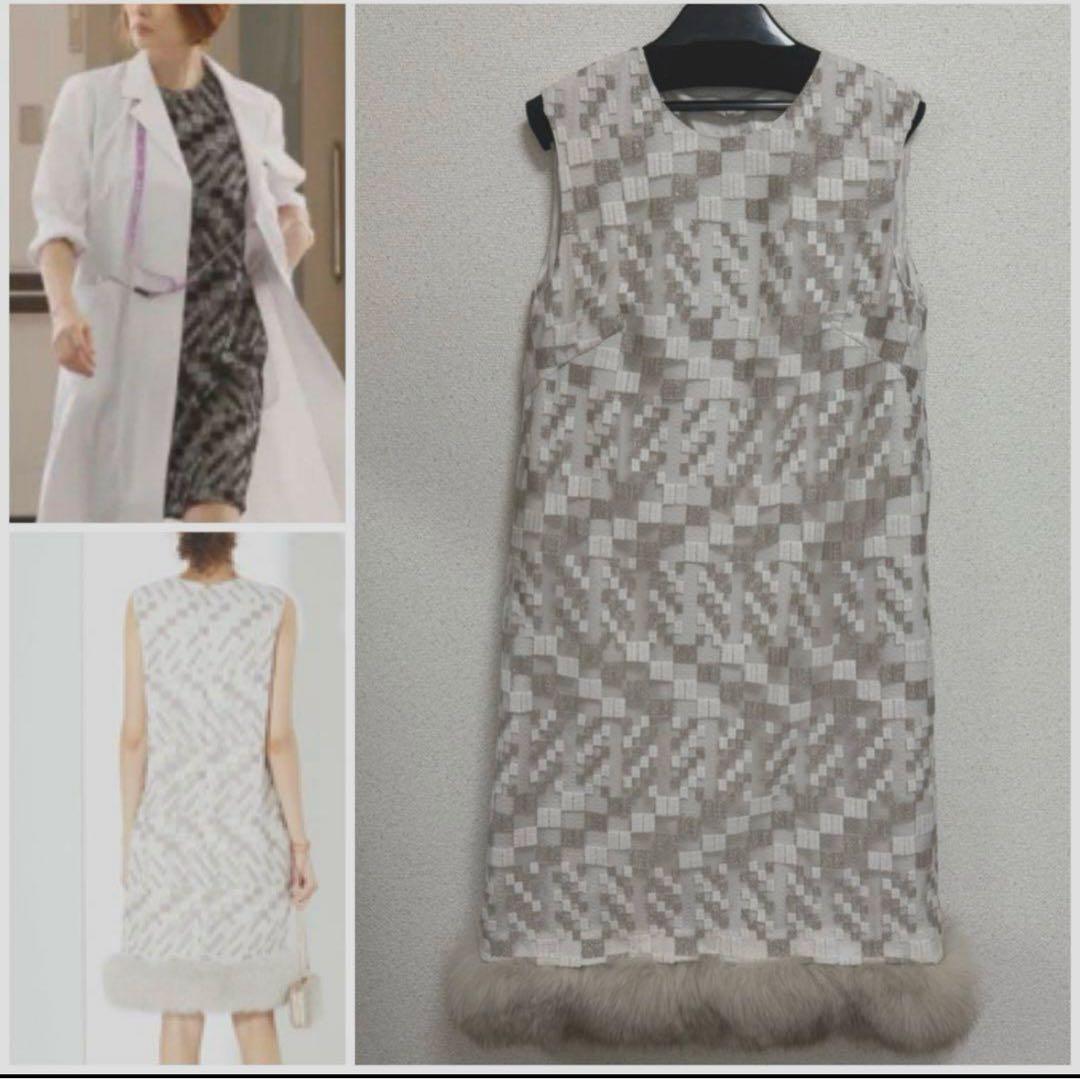 ★グレースクラス★オールシーズン★キカ刺繍ワンピース米倉涼子さん グレースコンチネンタル GRACECLASS グレースクラス ビジューライン