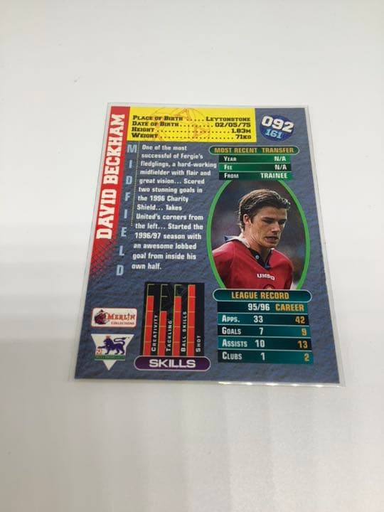 プレミアゴールド96-97 デビッドベッカム ルーキーカード - メルカリ