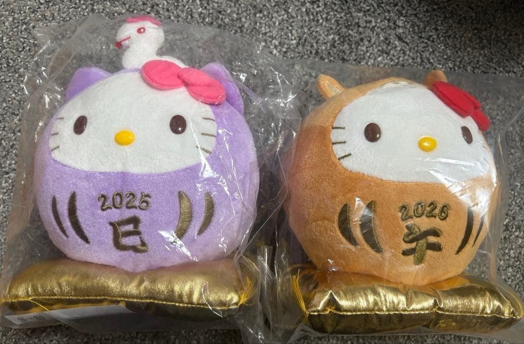 未開品 ヤクルト 干支キティ ハローキティ ぬいぐるみ 2025.2026年