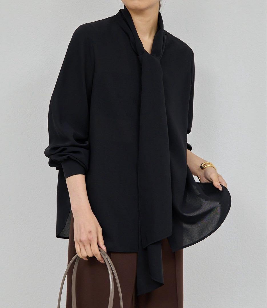 美品】2024年製 ガリャルダガランテ フィネスボウタイブラウス とろみ