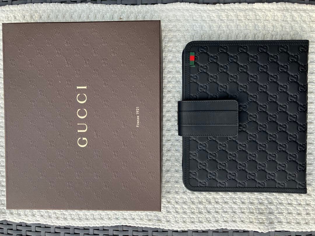 Gucci GUCCI ブラックレザー iPadケース iPadケースの通販