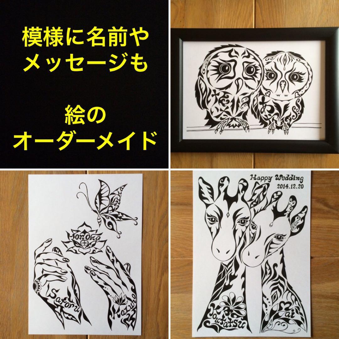 専用ページです(^^) 模様の一部に名前を入れた絵のオーダーメイド