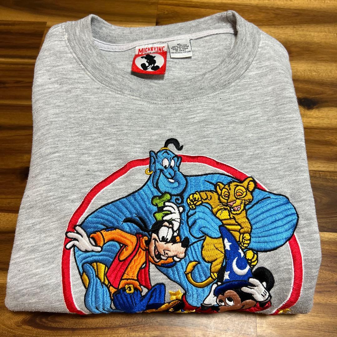希少XL】Disney 25周年記念刺繍トレーナー ミッキージニー スウェット