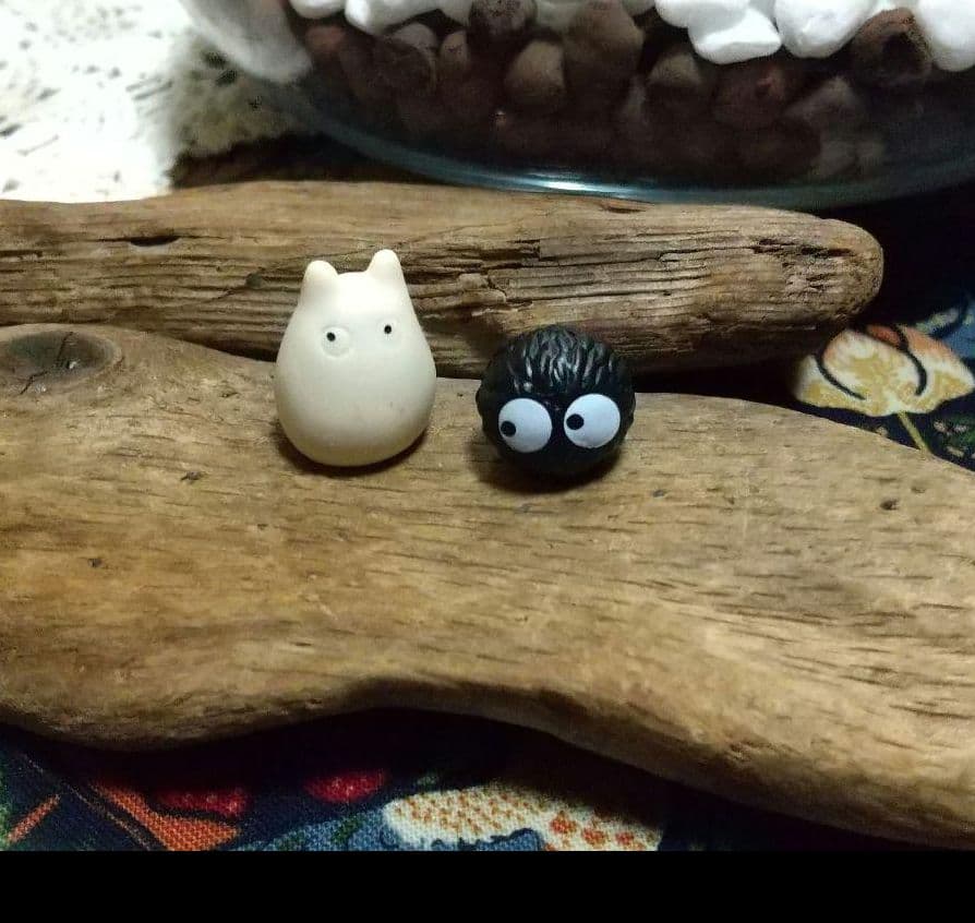 未開封】小トトロとまっくろくろすけのセット フィギュア 苔テラリウム