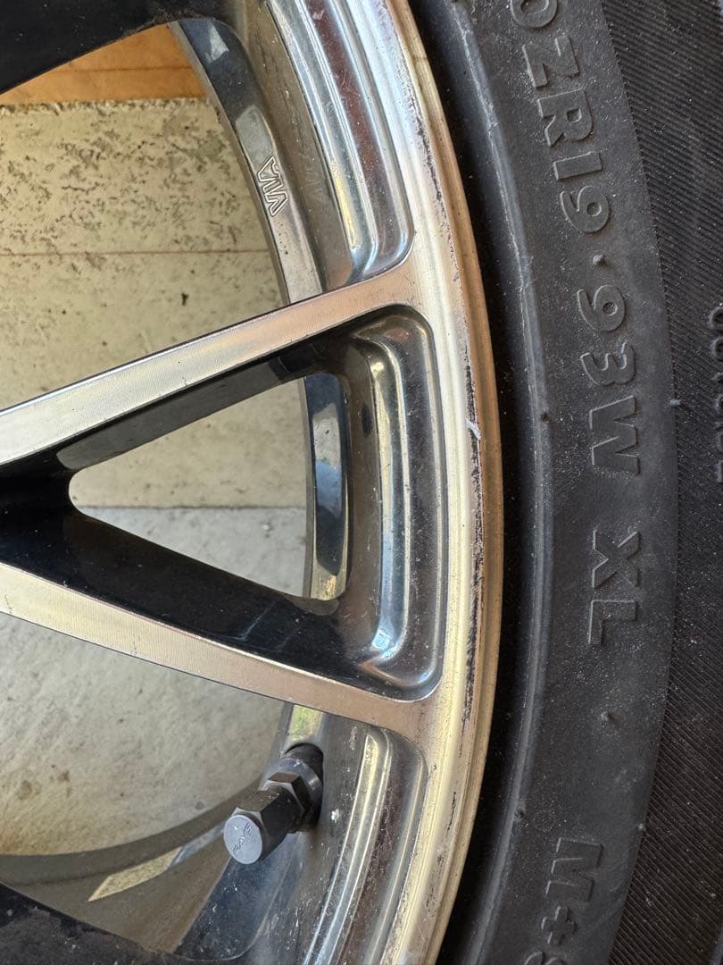 送料無料。Rays ホムラ　19インチ ホイールセット　8.5j ＋45