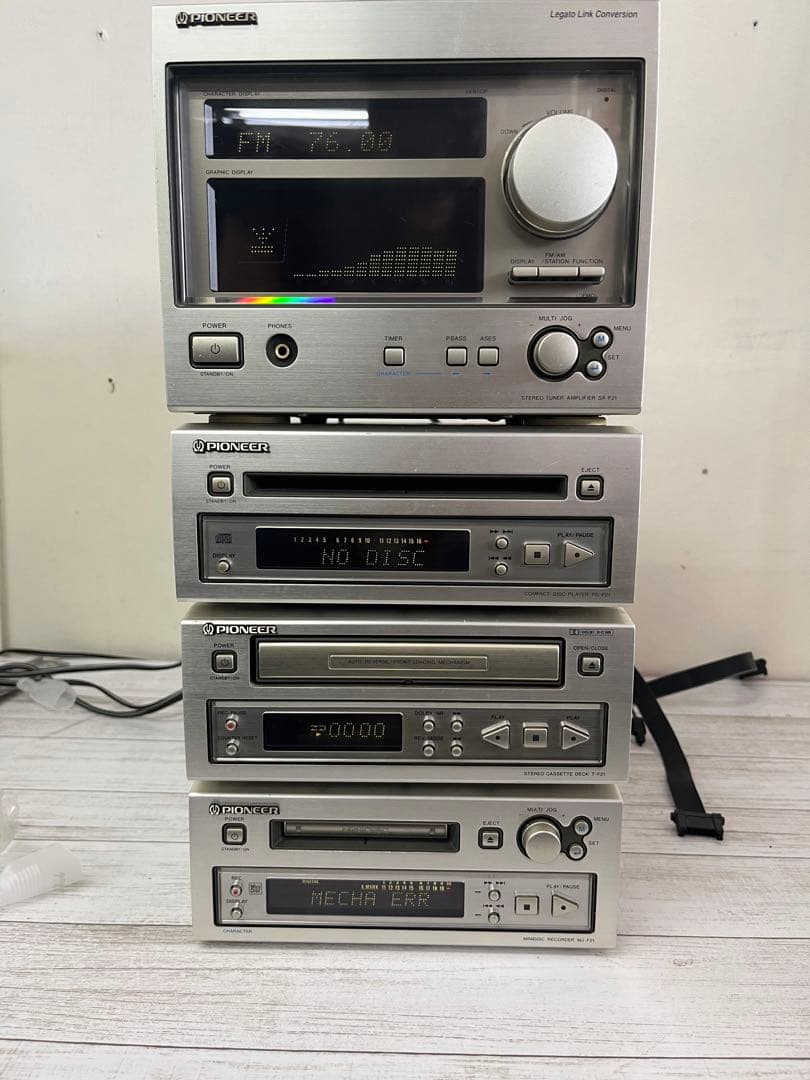 PIONEER システムコンポ カセット/MD/ラジオ/アンプ/スピーカーペア