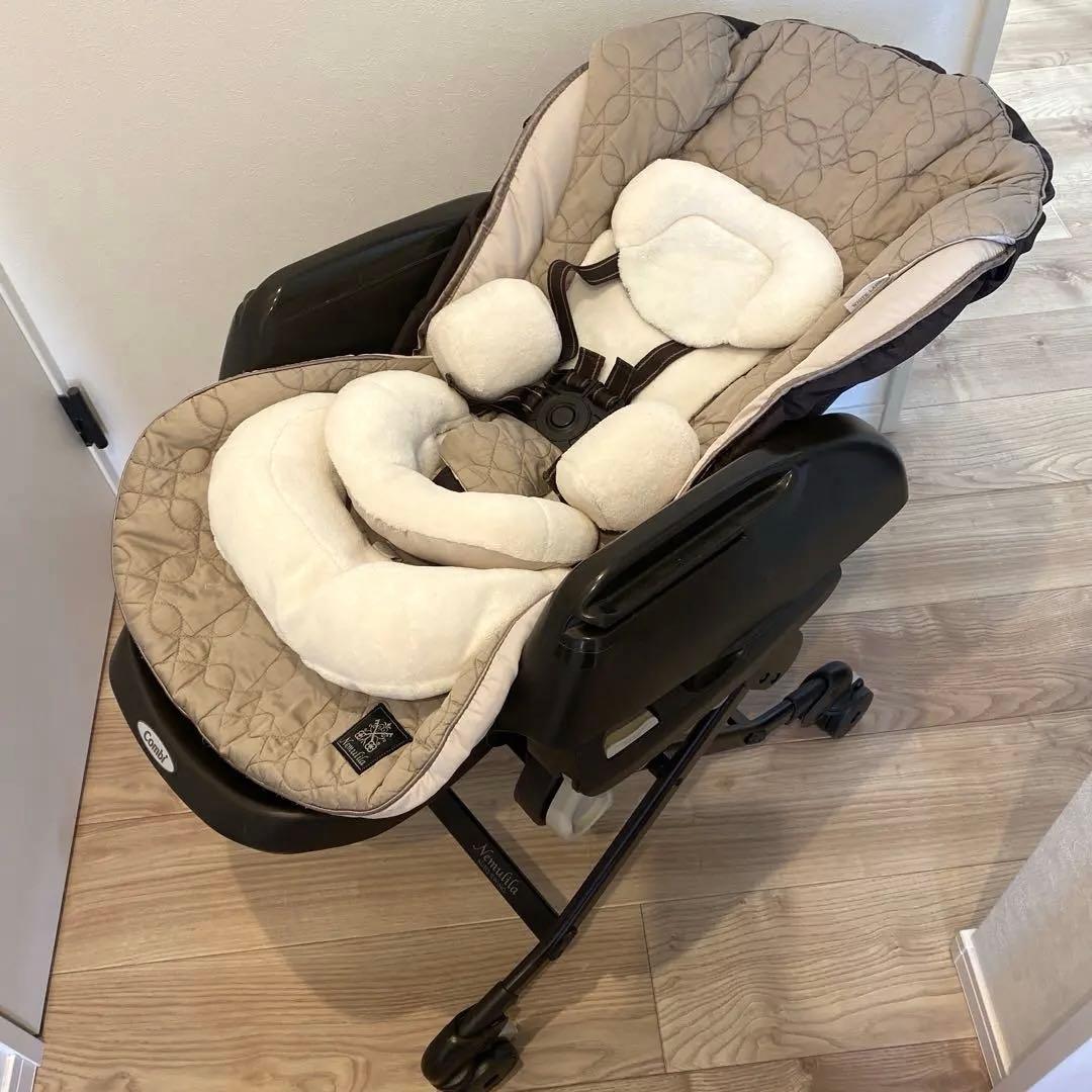 Combiネムリラ オートスウィングハイローチェア 電動 (ブラウンベージュ) コンビ ホワイトレーベル ネムリラ ベディ AUTO SWING BEDi 電動ハイ