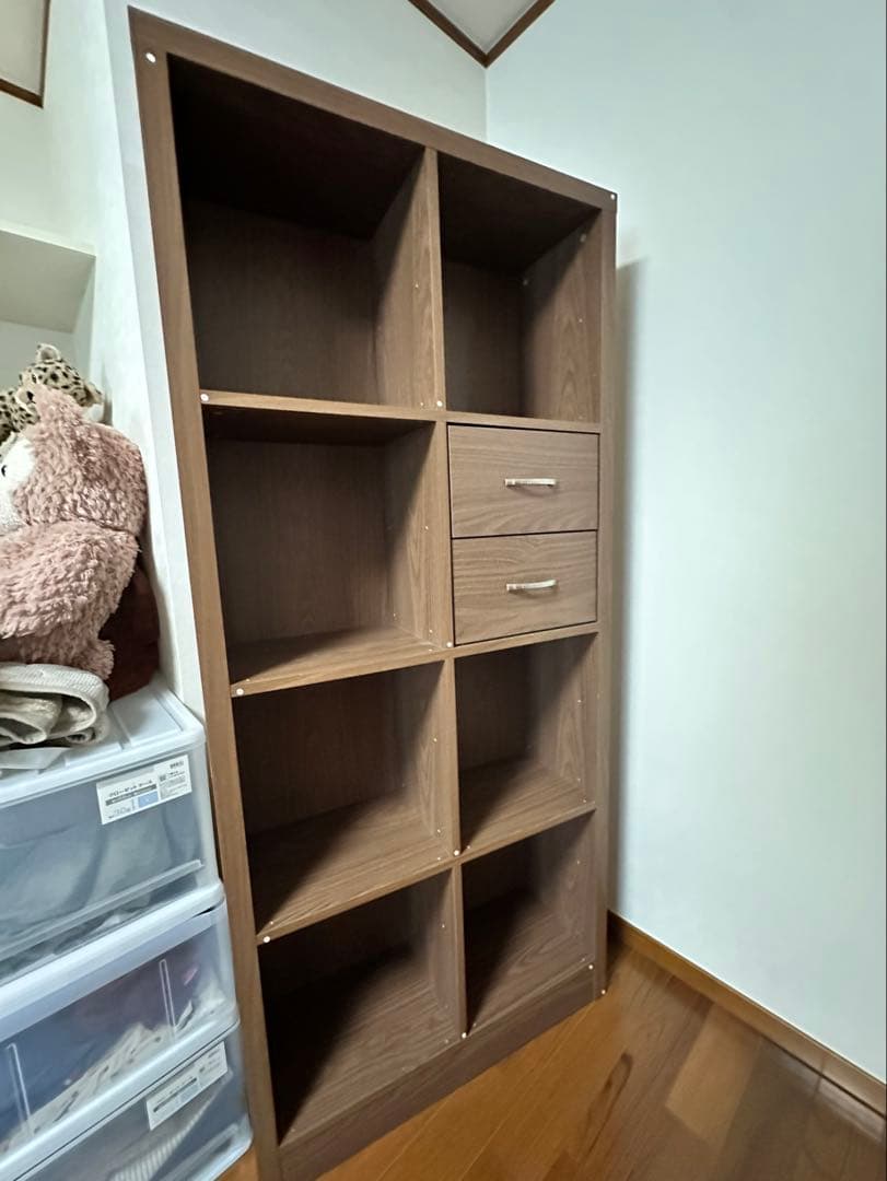 ニトリ フラップ書棚ファルダ ダークブラウン 本棚 NITORI - メルカリ