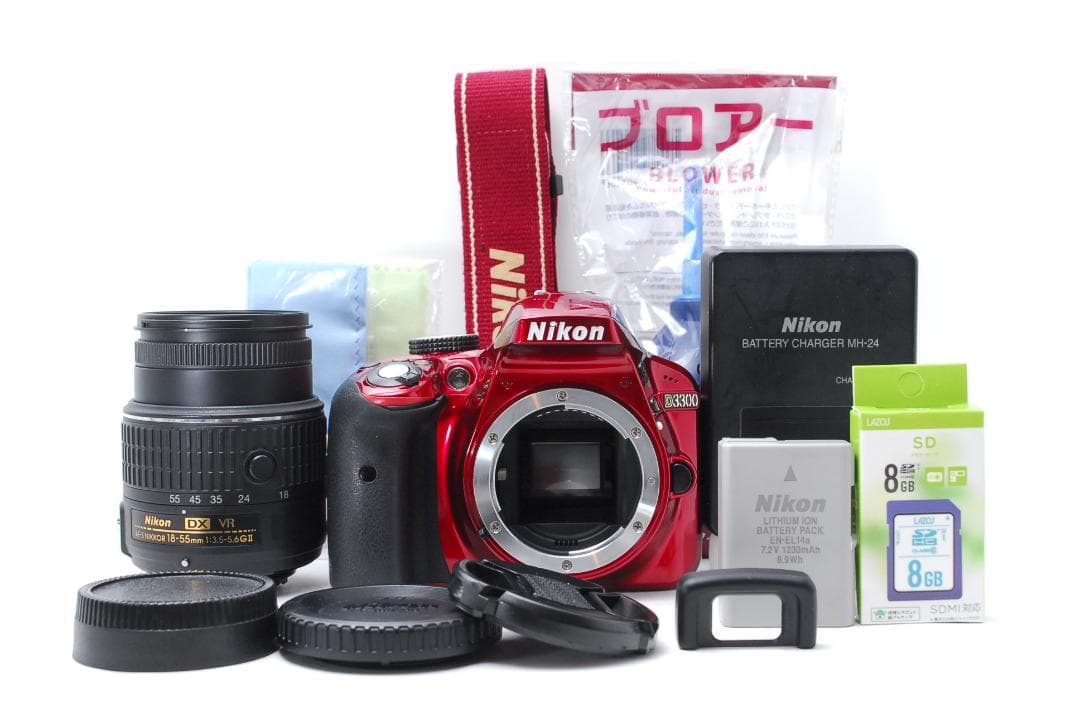 希少カラーモデル】Nikon D3300 スマホ転送 レッド 2416万高画質