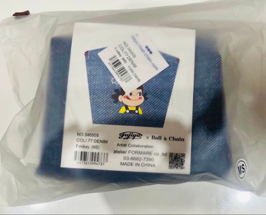 ボールアンドチェーン 不二家 ペコちゃん ミルキー MSサイズ デニム