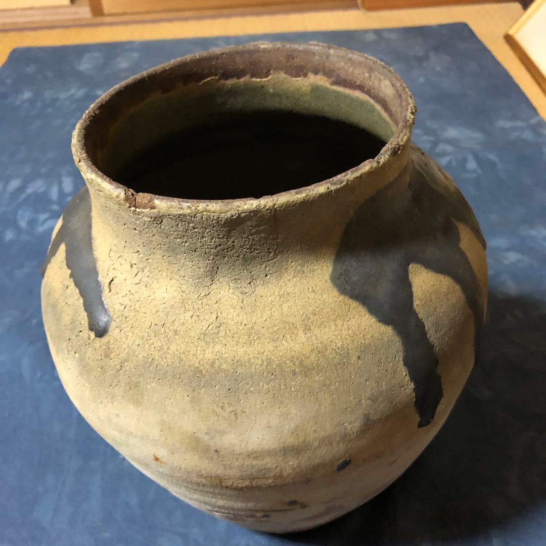 信楽之壺 模様あり