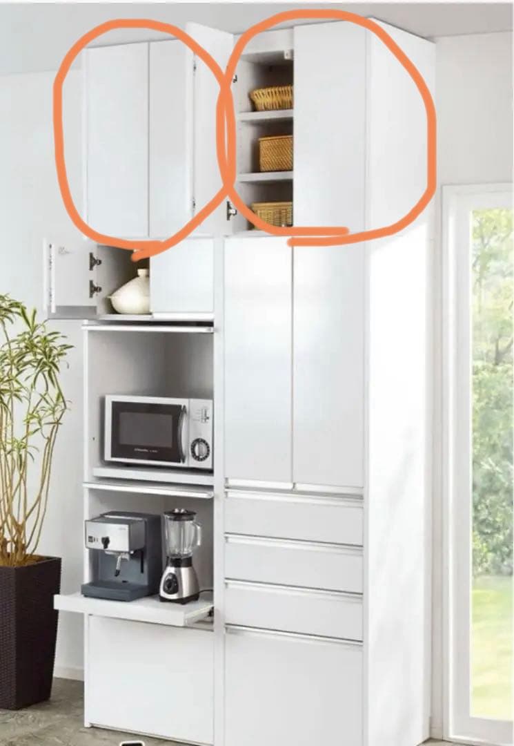 食器棚　上置き　ディノス　２つセット　値下げ対応します 梁避け対応システムユニット 上置き 奥行54cm （天井突っ張り式） 通販