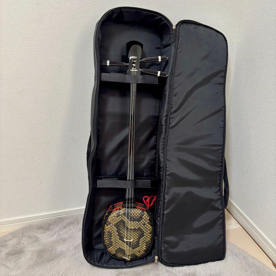 沖縄三線 ソフトケース 初心者 入門 弦楽器 和楽器 人工革 蛇 工四合