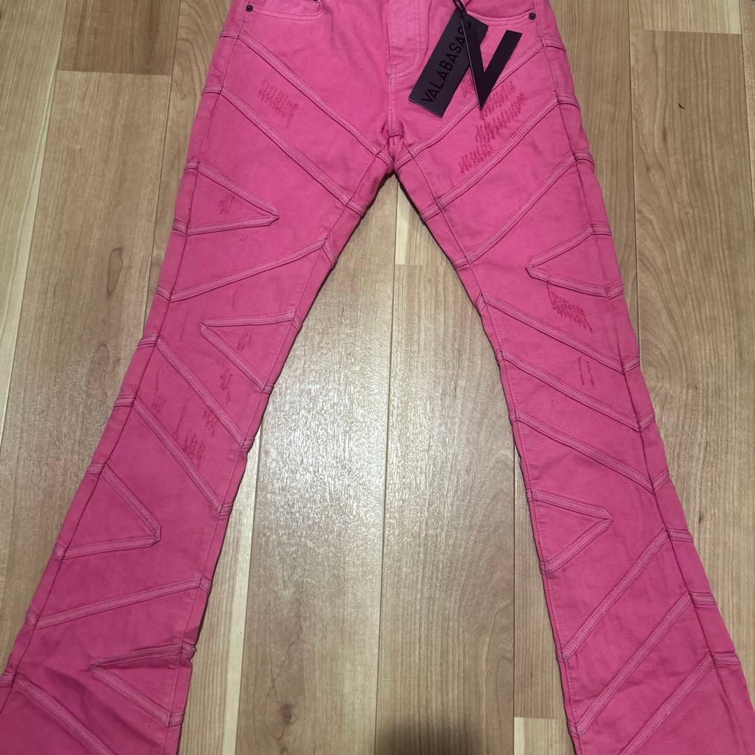 valabasas【新品未使用】スタックフレアデニム 30 バラバサス ピンク