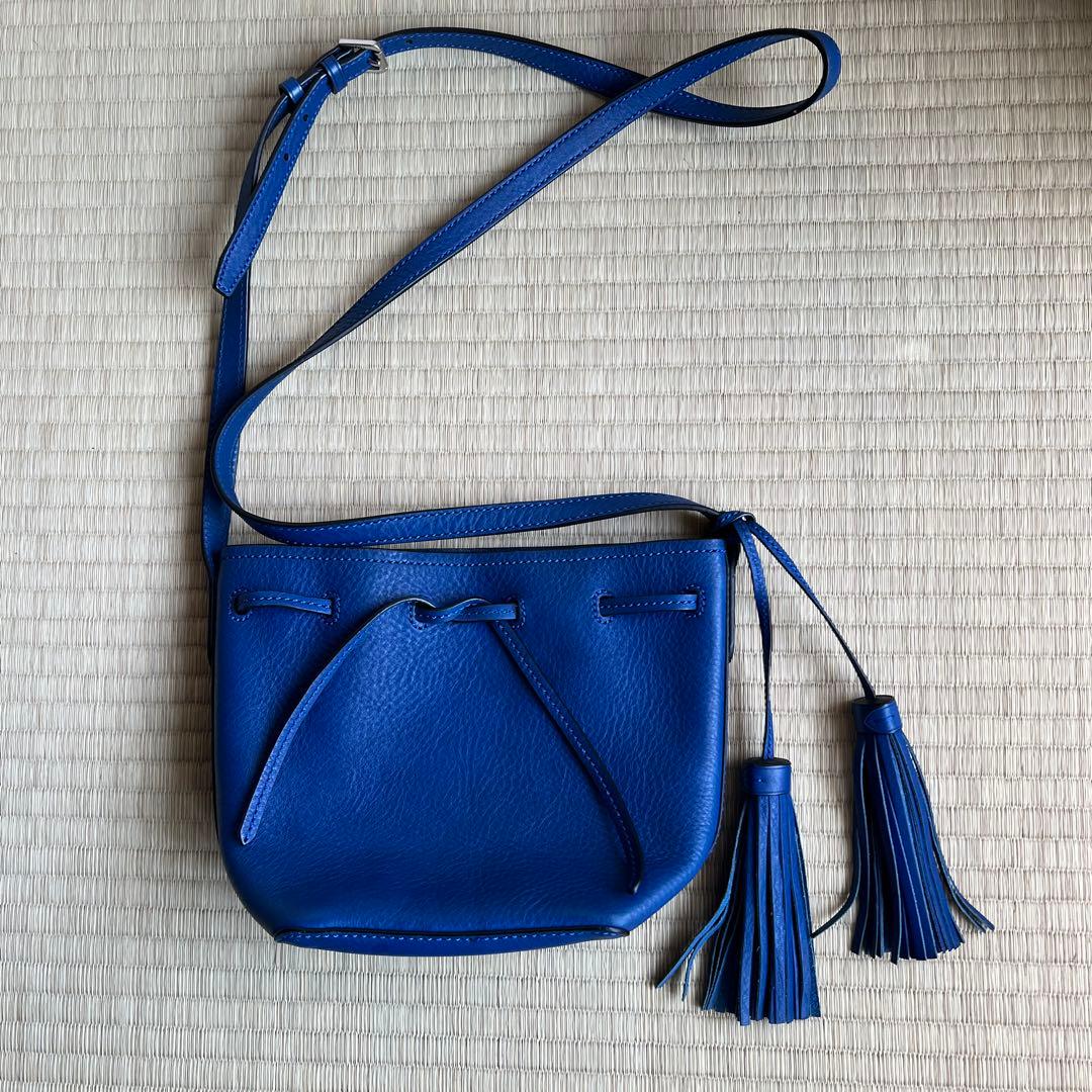 POLO RALPH LAUREN 青 バケットバッグ タッセル付き - メルカリ