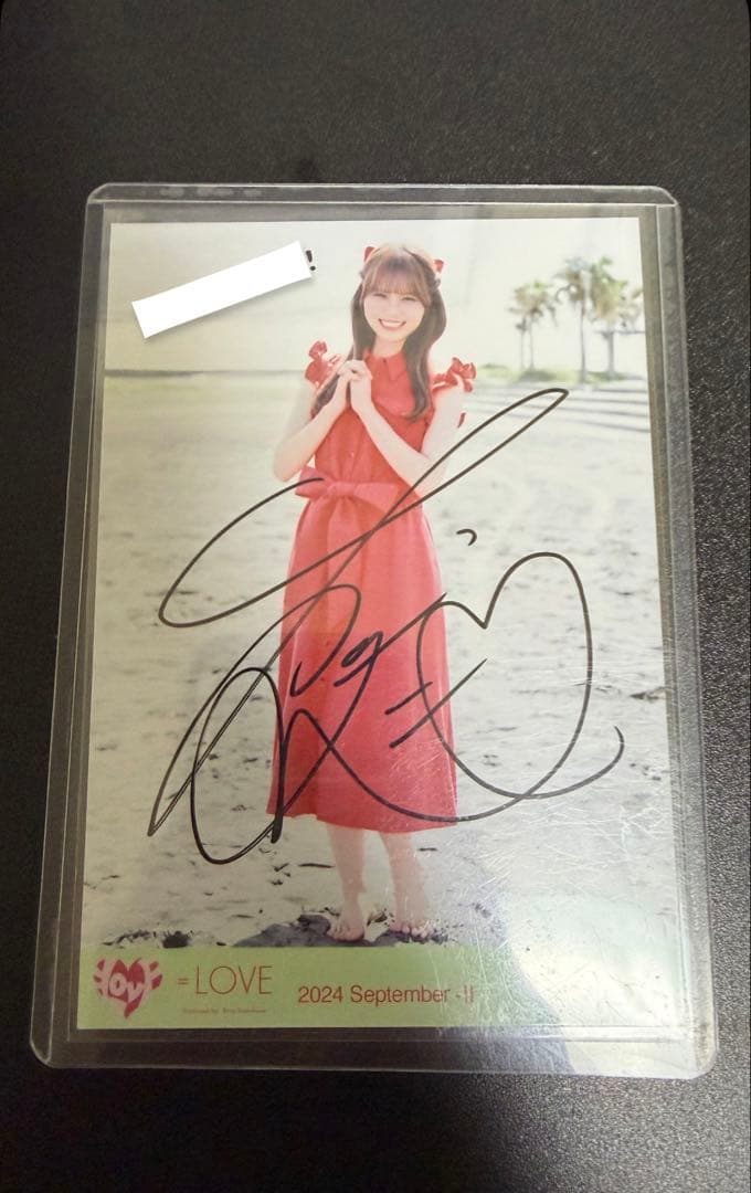 イコラブ 大場花菜 生写真 直筆 海とレモンティー ヒキ コメあり