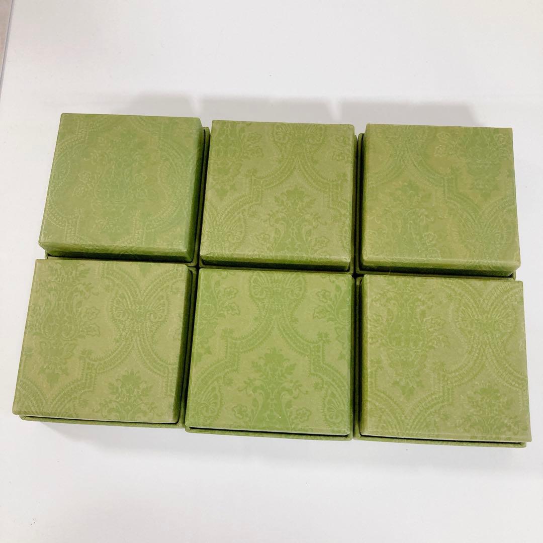 美品 グッチ 現行品 保存袋&空箱 6個セット アクセサリー入れ ケース 麻 緑