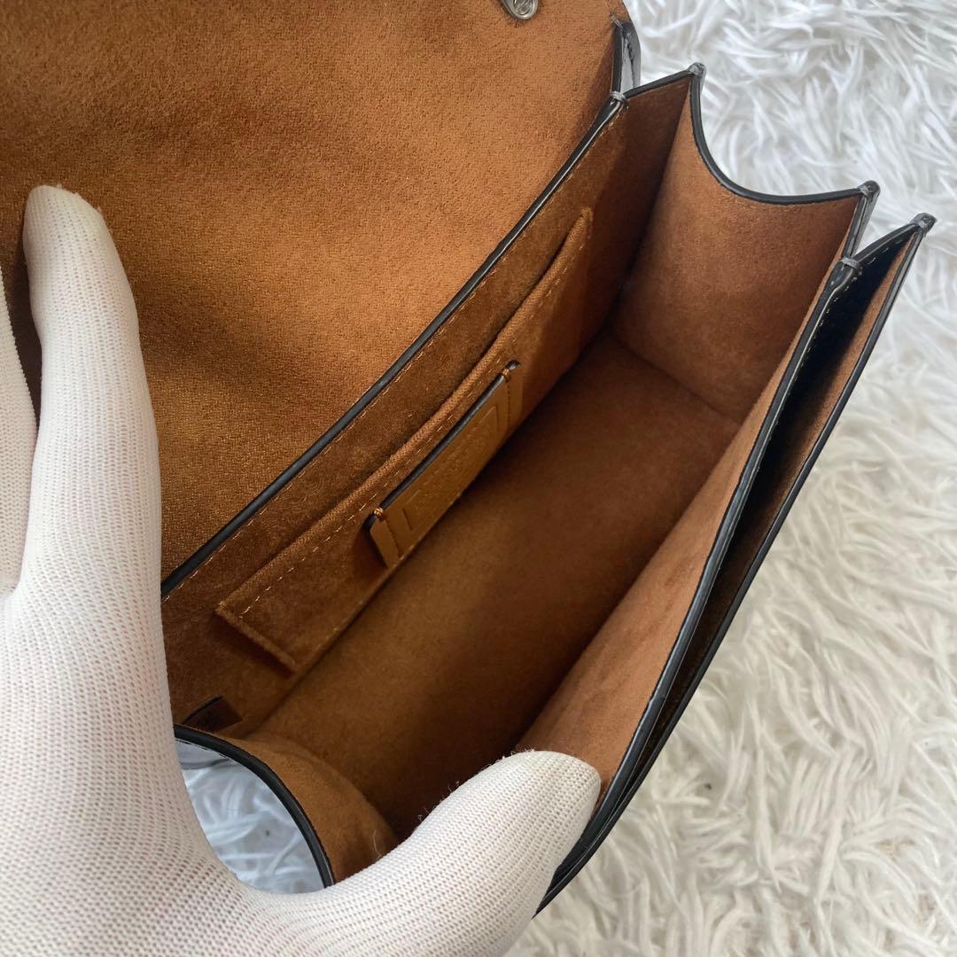 極美品 現行 コーチ ショルダーバック モーガン スクエア 黒 レザー