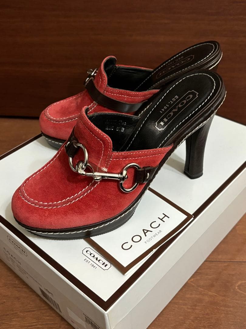 KANAKO様専用 新品未使用 COACH ミュール スエード 本革包み