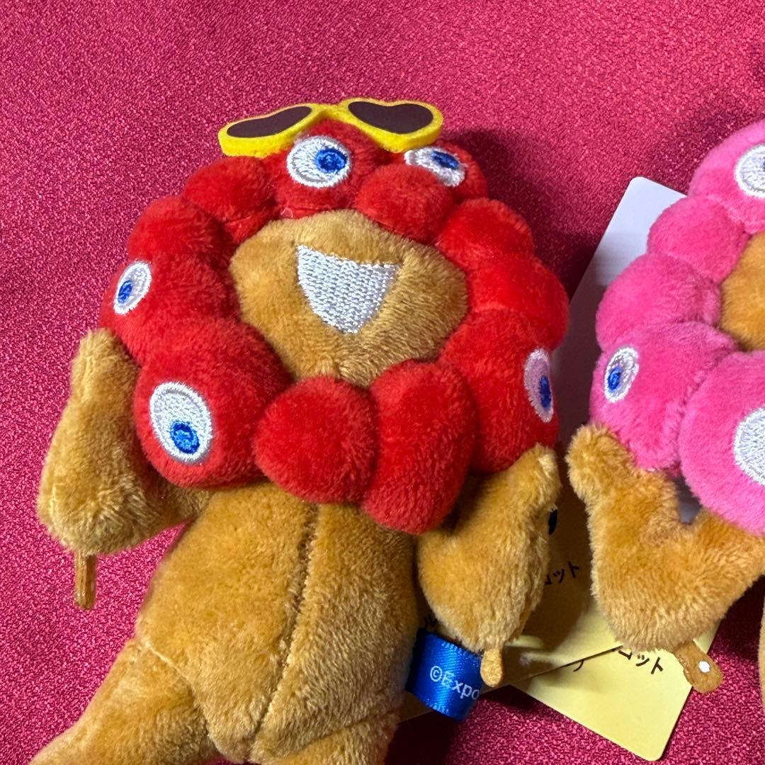 ミャクミャク 日焼け マスコットボールチェーン 推しカラー セット