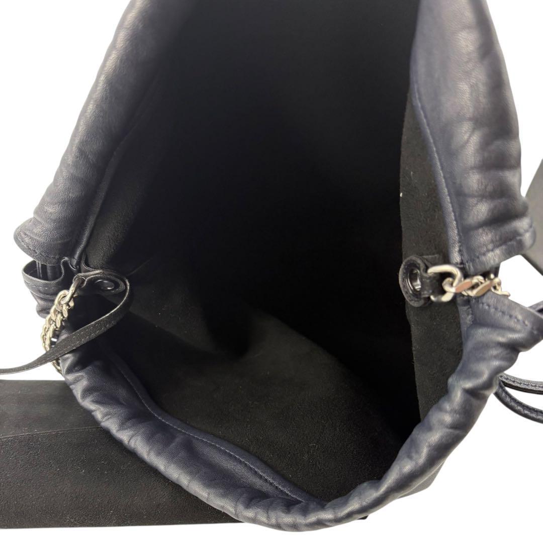 極美品】サンローラン テディ ショルダーバッグ チェーン 巾着 レザー