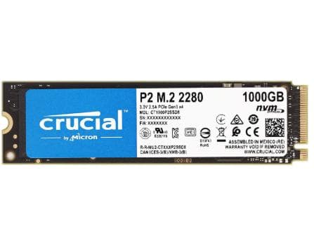 Crucial クルーシャル 1TB SSD(最大転送速度2,400MB/秒) crucial（クルーシャル） 1TB P3 NVMe PCIe M.2 2280 SSD R:3500MB/s W