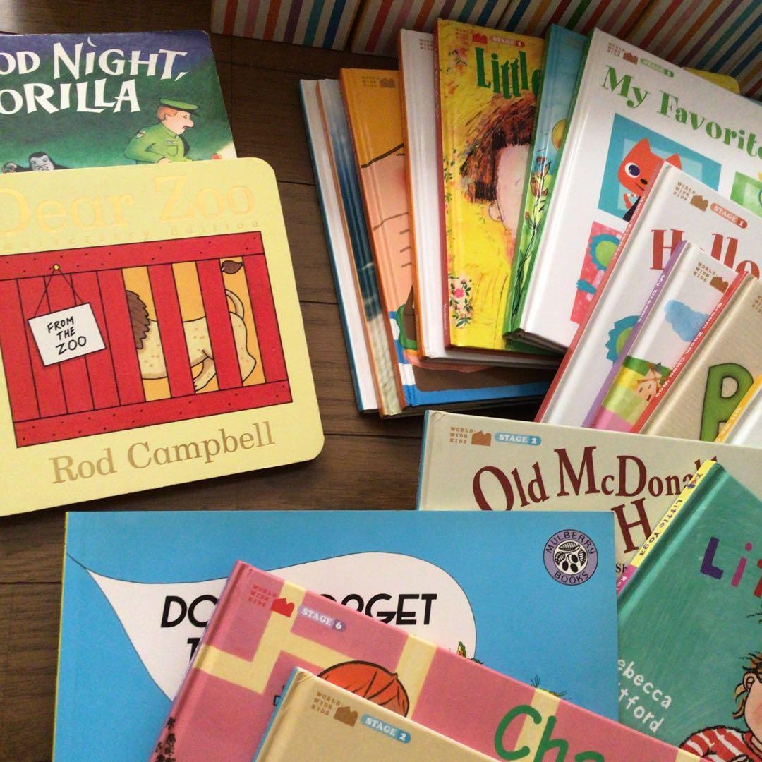 ワールドワイドキッズ DVD CD、絵本セット、親用冊子6冊、 おまけ付き