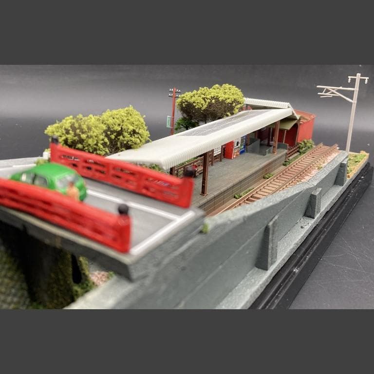 江ノ電ジオラマ】極楽寺駅・桜橋・極楽洞トンネル一体化 Nゲージ