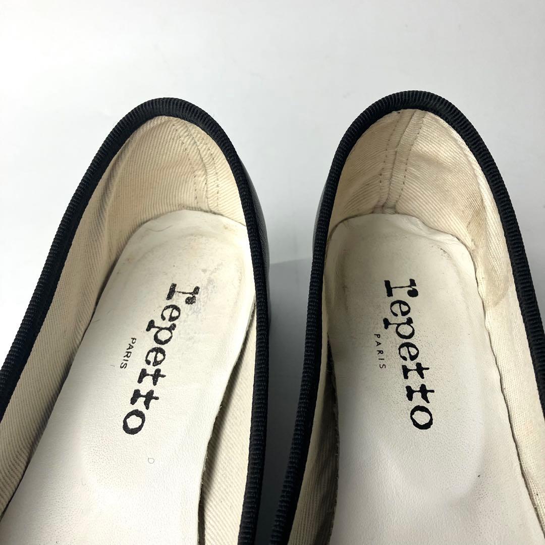 美品】repetto カミーユ リボン バレエシューズ 太ヒール 黒 36 - メルカリ