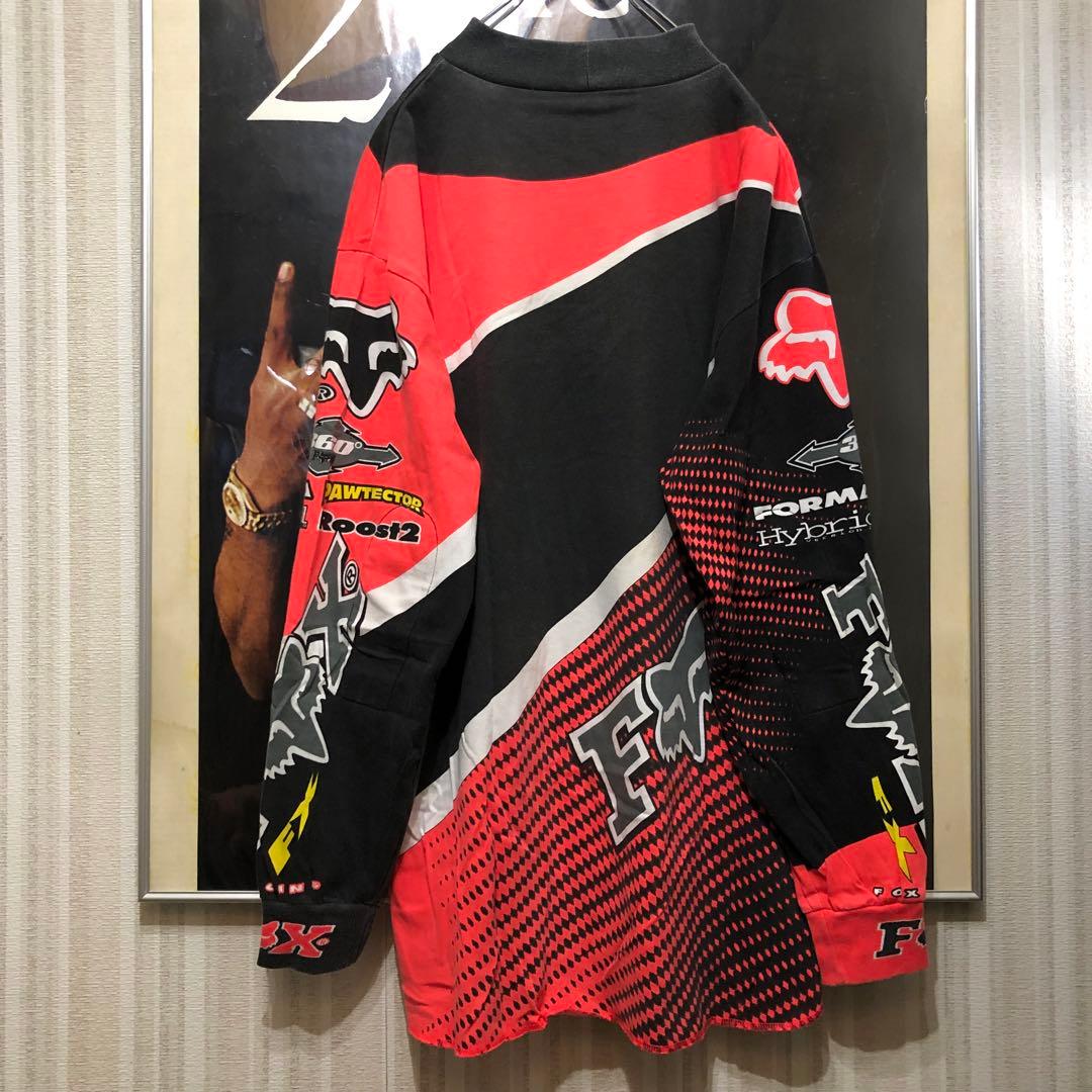 あいみょん 90s FOX RACING モトクロスシャツ ロンT 総柄 - メルカリ