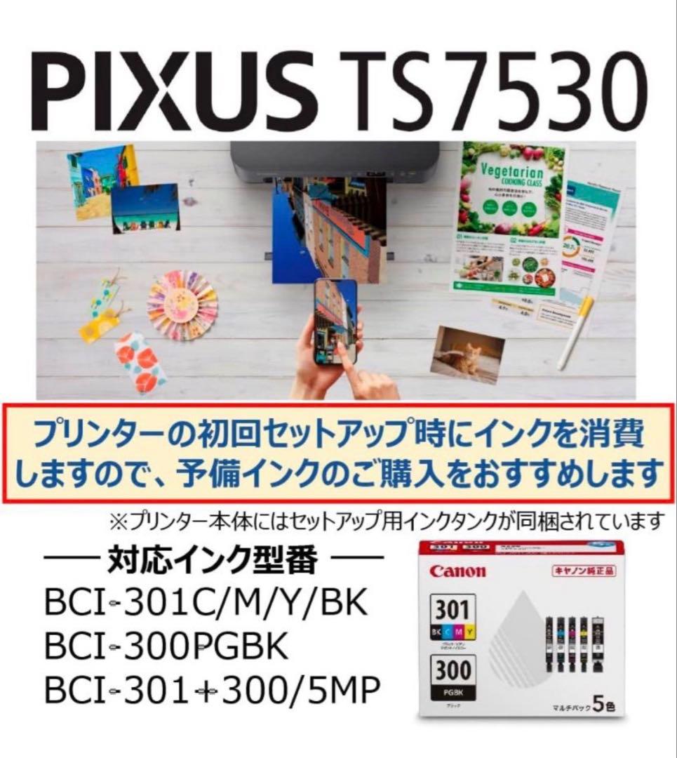 CANON PIXUS TS7530 ✨ 印刷用紙 179枚✨ - メルカリ