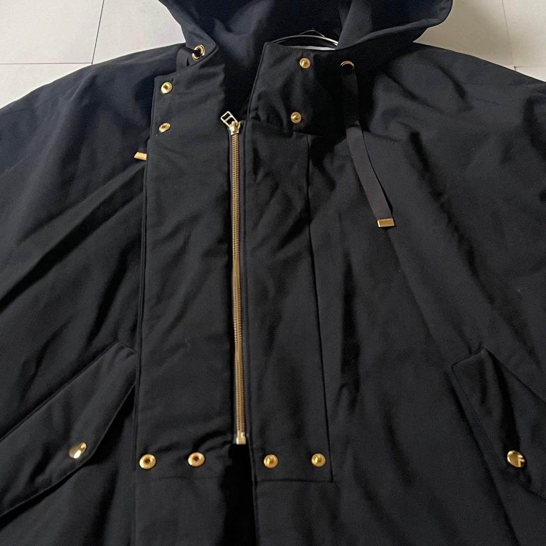 美品 ルルウィルビー アルアバイル 中綿ケープコート ポンチョ 定価