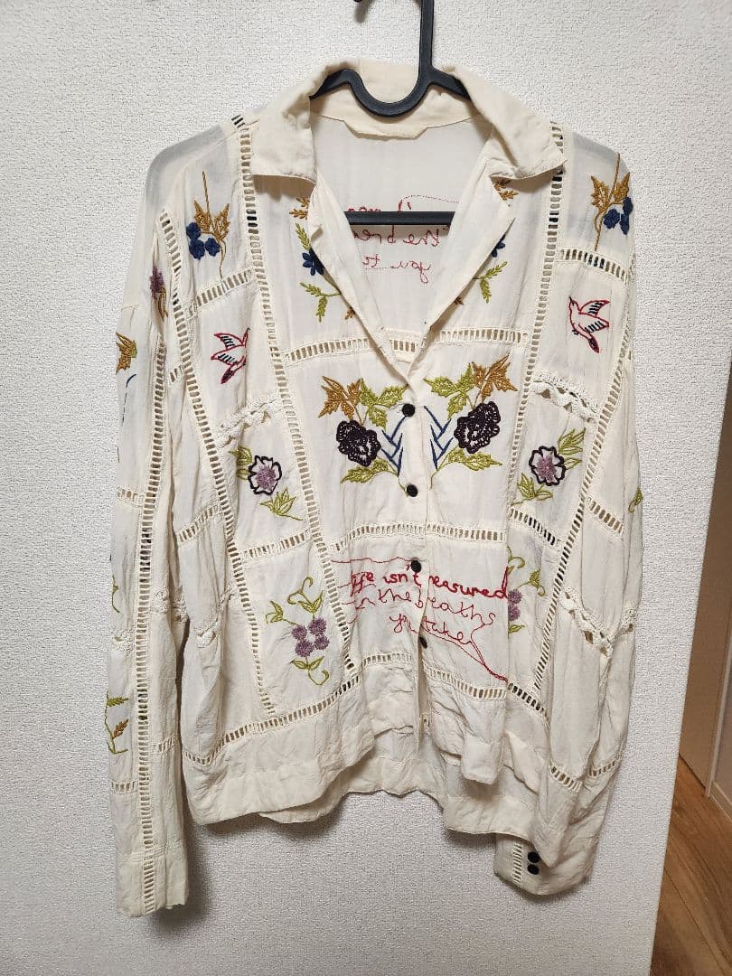 Todayful エンブロイダリーパッチワークシャツ アイボリー キナリ 刺繍 TODAYFUL Embroidery Patchwork Shirts エンブロイダリーパッチワーク
