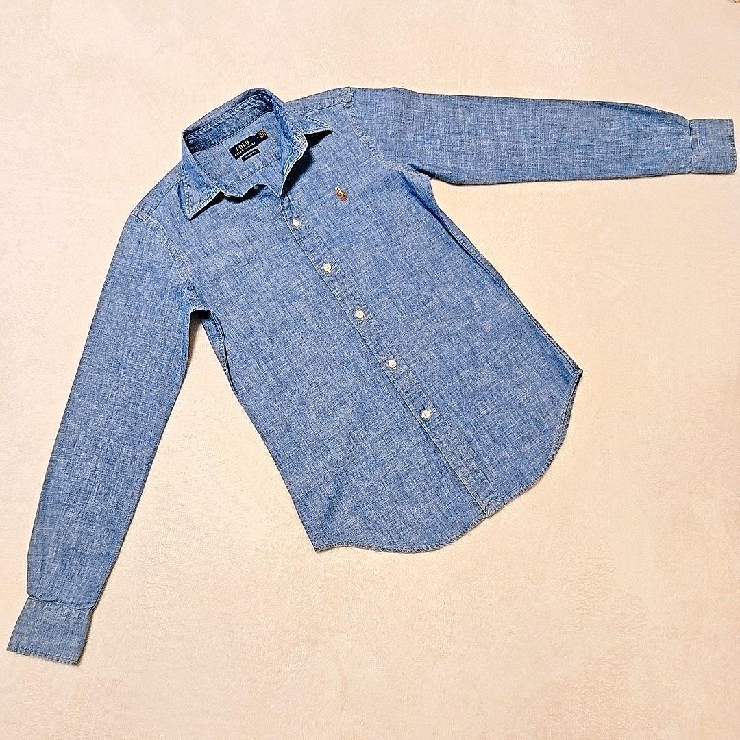 未使用級 ポロラルフローレン ダンガリーシャツ マルチポニー