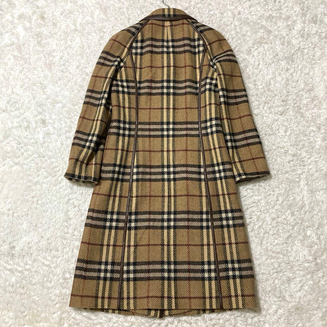 極美品♡ バーバリーブルーレーベル ノバチェック柄 ロングコート