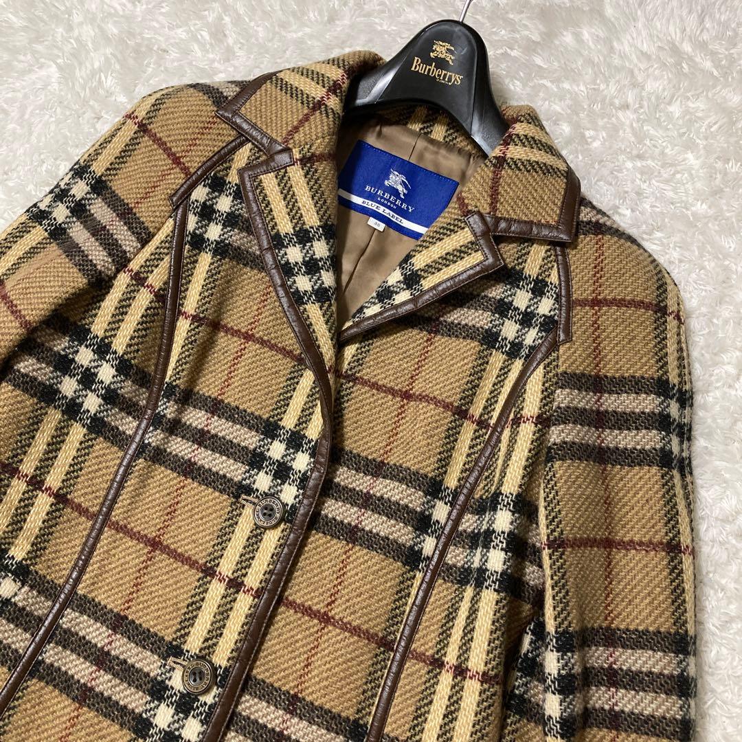 極美品♡ バーバリーブルーレーベル ノバチェック柄 ロングコート