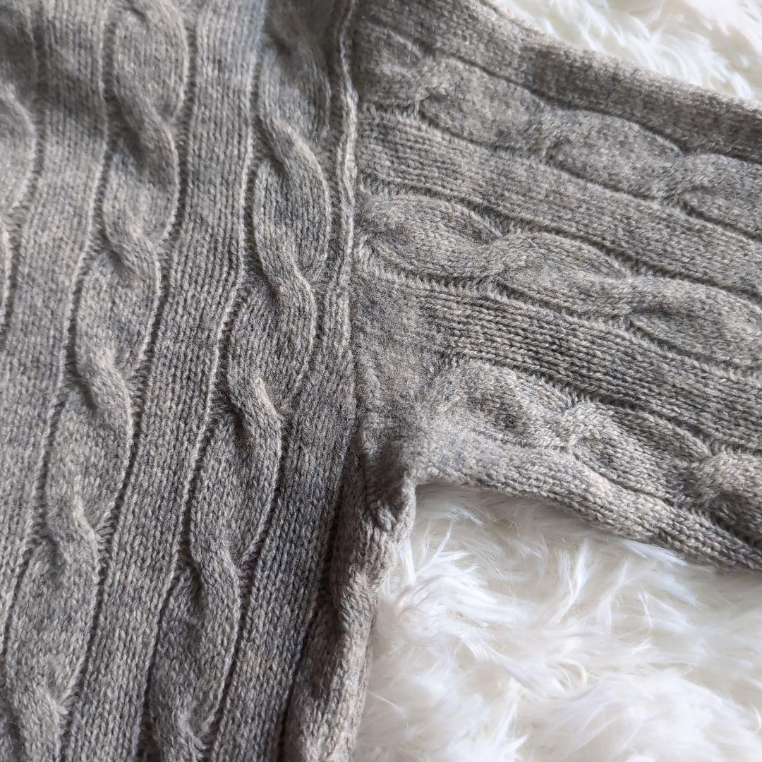 ポロラルフローレン カシミヤ混 タートルネック ケーブルニット