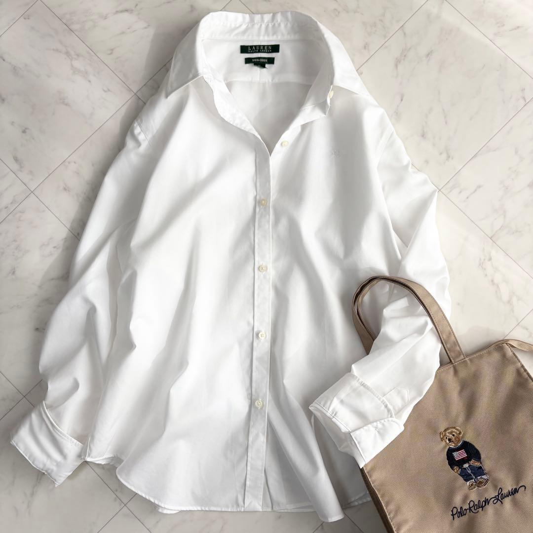 【ローレンラルフローレン】長袖シャツ　コットン　刺繍　大きいサイズ　白　XL 楽天市場】ポロ ラルフローレン 長袖シャツ POLO RALPH LAUREN ワン